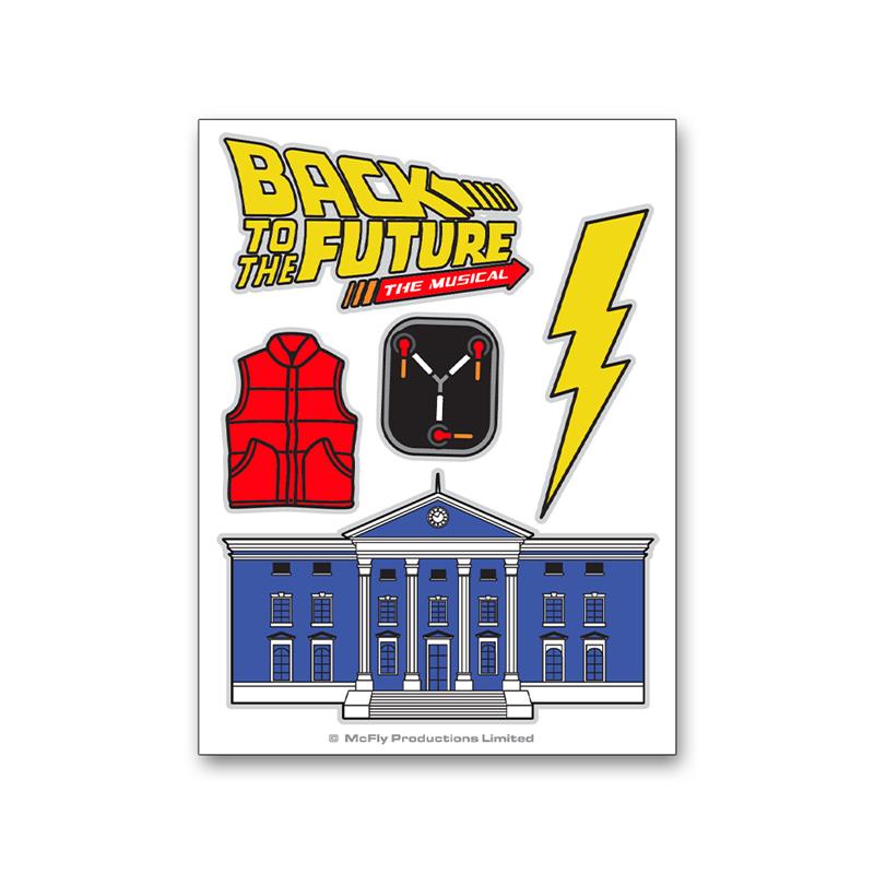 Back to the Future the Musical Clocktower Sticker Set
