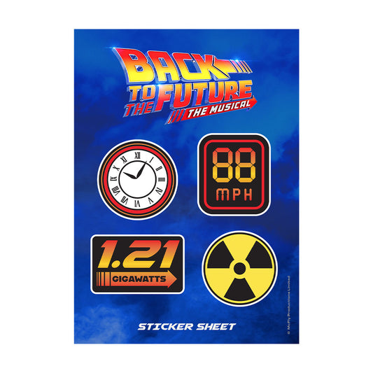 Back to The Future the Musical 88MPH Sticker Sheet